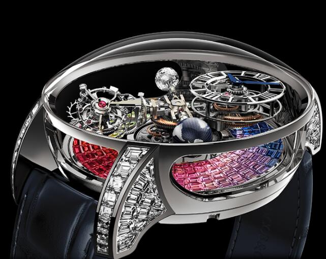 Replica Jacob & Co. Astronomia Tourbillon Baguette Rainbow Sapphires watch AT800.40.BD.UD.A price